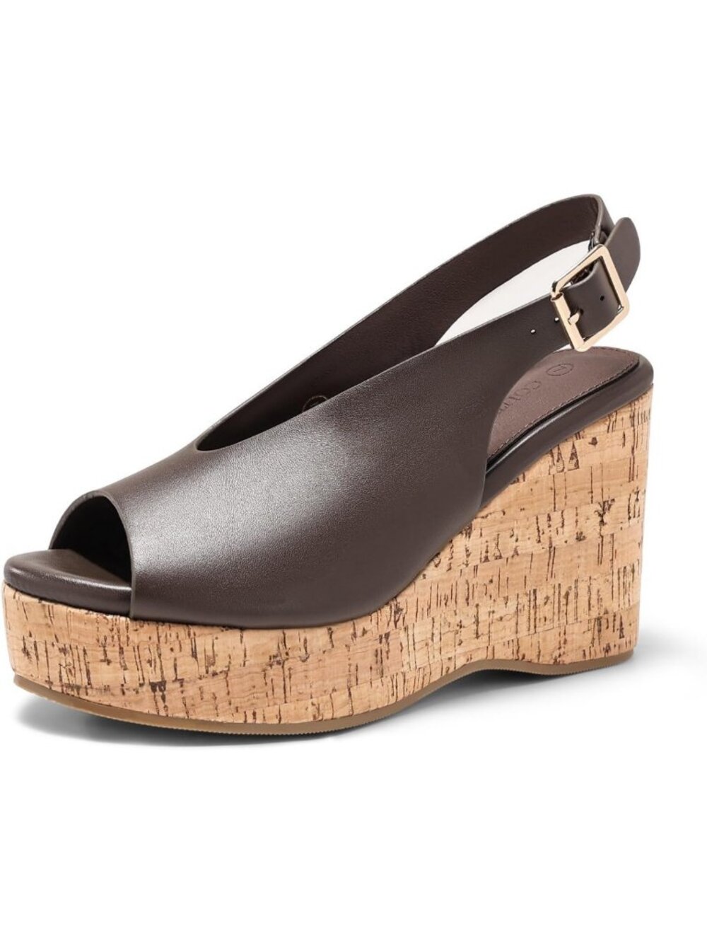 Summer Beach Platform Wedge Sandals, Open Peep Toe Slingback Cork High Heels